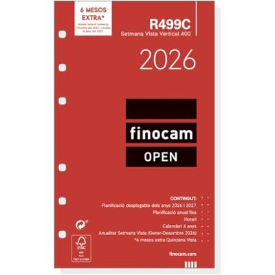Finocam Årlig ersättning öppen 2026 vecka vertikal vy januari 2026 december 2026 (12 månader) katalanska Finocam Årlig ersättning öppen 2026 vecka vertikal vy januari 2026 december 2026 (12 månader) katalanska