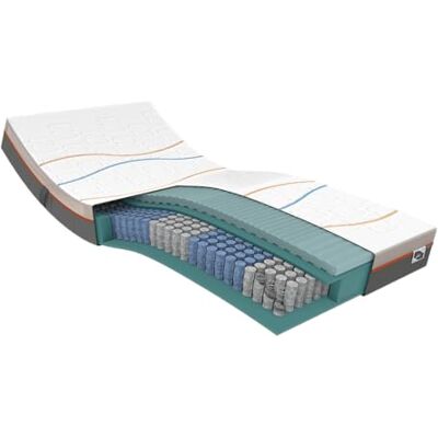 M LINE Slow Motion Xtra Fit 7 zoners madrass – kallt skum och fickfjädrar – optimal ventilation – vit – 180 x 200 cm M LINE Slow Motion Xtra Fit 7 zoners madrass – kallt skum och fickfjädrar – optimal ventilation – vit – 180 x 200 cm