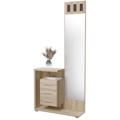 Somnia Möbel Vertikal mottagare, Modell Celine, Praktisk och funktionell, Trä, Cambria, 85cm (Lange) x 28cm (Bakgrund) x 190cm (höjd) Somnia Möbel Vertikal mottagare, Modell Celine, Praktisk och funktionell, Trä, Cambria, 85cm (Lange) x 28cm (Bakgrund) x 190cm (höjd)