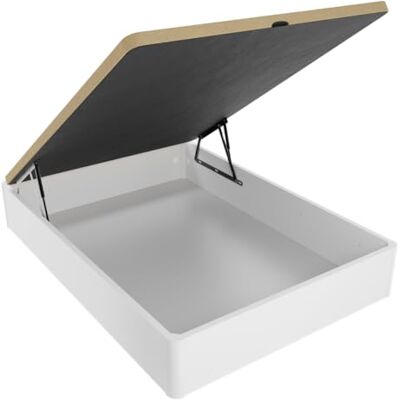 Homey Super förstärkt vikbart kanapé med ventilerande lock, rundade hörn, trä, vit, 105 x 190 Homey Super förstärkt vikbart kanapé med ventilerande lock, rundade hörn, trä, vit, 105 x 190