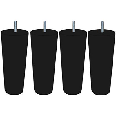 Yummargot MARGOT 3700527821740 Conical Cottage Set med 4 sängben trä svart höjd 17 cm Yummargot MARGOT 3700527821740 Conical Cottage Set med 4 sängben trä svart höjd 17 cm