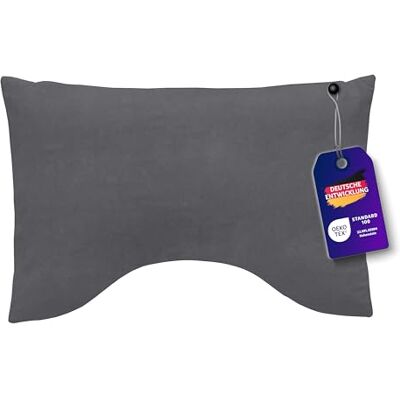 Traumnacht Exklusiv specialkudde med tryckavlastande viskoskum, 40 x 60 cm, grå, Öko-Tex-certifierad, tillverkad enligt tysk kvalitetsstandard Traumnacht Exklusiv specialkudde med tryckavlastande viskoskum, 40 x 60 cm, grå, Öko-Tex-certifierad, tillverkad enligt tysk kvalitetsstandard