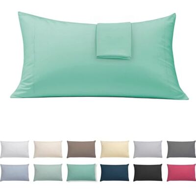 ECOMMERC3 2-pack örngott 50 x 90 extra mjuka och bekväma Aquamarine kuddfodral tillverkat i 100% i Spanien, andas, lätt att tvätta ECOMMERC3 2-pack örngott 50 x 90 extra mjuka och bekväma Aquamarine kuddfodral tillverkat i 100% i Spanien, andas, lätt att tvätta