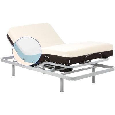 Geriafy Gerialife® Pack Elektrisk ledad säng med viskoelastisk ortopedisk madrass 20 cm. (80x190, Trådlös kontroll) Geriafy Gerialife® Pack Elektrisk ledad säng med viskoelastisk ortopedisk madrass 20 cm. (80x190, Trådlös kontroll)