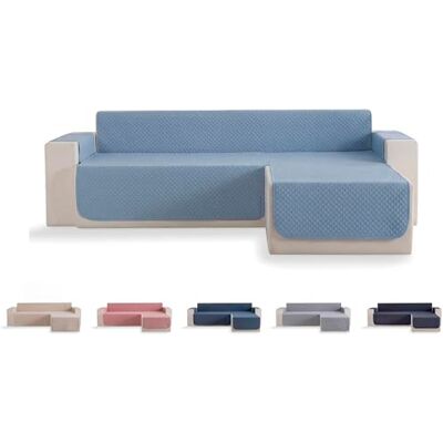 Todocama – Sofföverdrag, sits, sofföverdrag i romben, andas, lätt att rengöra, (ljusblå, höger schäslong 200 cm) Todocama – Sofföverdrag, sits, sofföverdrag i romben, andas, lätt att rengöra, (ljusblå, höger schäslong 200 cm)