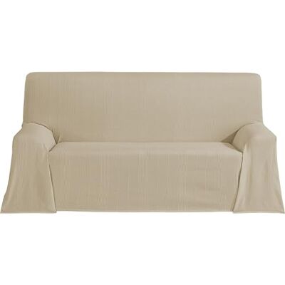 ECOMMERC3 Multipurpose Foulard storlek 130 x 180 cm för både soffa eller säng mångsidigt överkast beige dekorativt sängöverdrag för soffa, säng soffa eller säng lätt och elegant skydd ECOMMERC3 Multipurpose Foulard storlek 130 x 180 cm för både soffa eller säng mångsidigt överkast beige dekorativt sängöverdrag för soffa, säng soffa eller säng lätt och elegant skydd