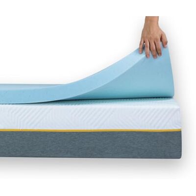 Ferlex Viskoelastisk topp 5 cm 150 x 190 cm Gelpartiklar Övermadrass Överdel för madrass och soffa Ferlex Viskoelastisk topp 5 cm 150 x 190 cm Gelpartiklar Övermadrass Överdel för madrass och soffa