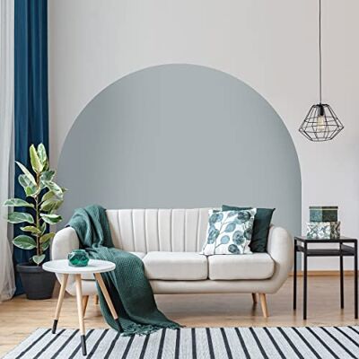Ambiance Sticker Klistermärke säng sänggavel båge väggdekaler stor halvcirkel tapet för vardagsrum och sovrum dekoration B 58 x H 200 cm silver Ambiance Sticker Klistermärke säng sänggavel båge väggdekaler stor halvcirkel tapet för vardagsrum och sovrum dekoration B 58 x H 200 cm silver