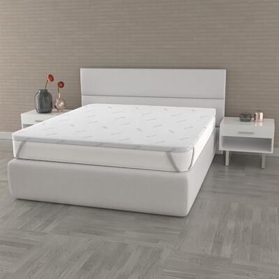 Italian Bed Linen MEMORY Topper 160 x 190 cm med foder, silver, dubbel Italian Bed Linen MEMORY Topper 160 x 190 cm med foder, silver, dubbel