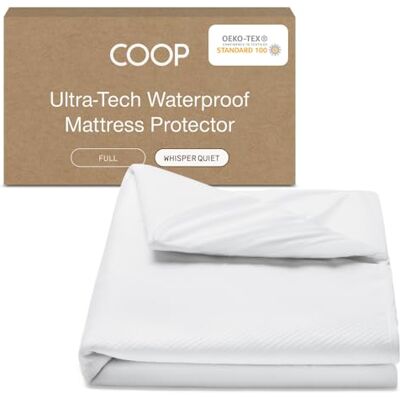Coop Home Goods varor Ultra-Luxe bambu härledd viskos rayon madrasskydd Pad Cover – kylning vattentät allergivänliga bäddmadrass full vit Coop Home Goods varor Ultra-Luxe bambu härledd viskos rayon madrasskydd Pad Cover – kylning vattentät allergivänliga bäddmadrass full vit