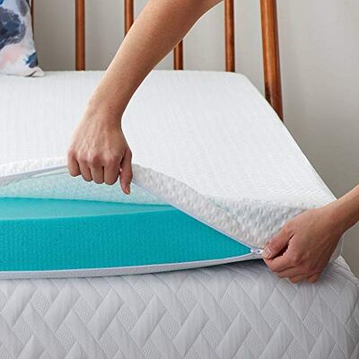LUCID Madrasöverdrag – mjukt och andningsbart – tvättbart – halkfritt (topp ingår inte) – king size (150 x 200 cm), 5 cm LUCID Madrasöverdrag – mjukt och andningsbart – tvättbart – halkfritt (topp ingår inte) – king size (150 x 200 cm), 5 cm