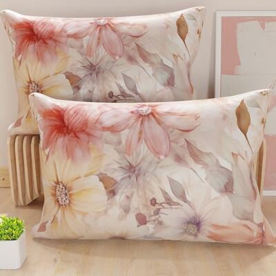 PETTI Artigiani Italiani Par örngott 50x80 cm säng, allergivänlig mikrofiberörngott, set med två örngott med blommönster, 100% tillverkad i Italien PETTI Artigiani Italiani Par örngott 50x80 cm säng, allergivänlig mikrofiberörngott, set med två örngott med blommönster, 100% tillverkad i Italien