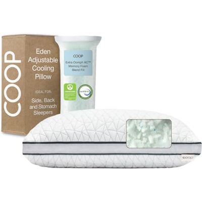 Coop Home Goods Eden Cool justerbar kudde, king size-storlek, justerbart minnesskum med gelinfusion, mjukt, ventilerande Lulltra-tyg, perfekt för alla som sover efter, miljövänlig, Coop Home Goods Eden Cool justerbar kudde, king size-storlek, justerbart minnesskum med gelinfusion, mjukt, ventilerande Lulltra-tyg, perfekt för alla som sover efter, miljövänlig,