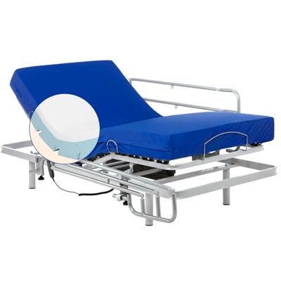 Geriafy Gerialife® Ledad säng med madrass minnesskum vattentät sanitär madrass (90 x 200 + räcken) Geriafy Gerialife® Ledad säng med madrass minnesskum vattentät sanitär madrass (90 x 200 + räcken)