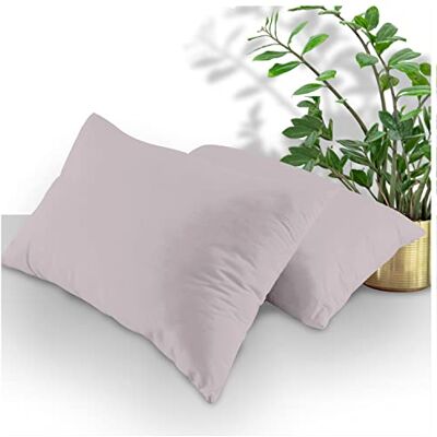 GC GAVENO CAVAILIA Hemmafru kuddfodral 2-pack, polycotton standard kuddfodral, kuvertstängning vanliga kuddfodral, grå, 74 x 48 cm GC GAVENO CAVAILIA Hemmafru kuddfodral 2-pack, polycotton standard kuddfodral, kuvertstängning vanliga kuddfodral, grå, 74 x 48 cm