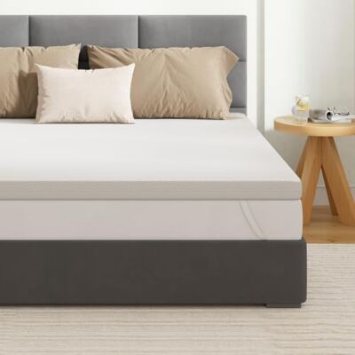 EGOHOME EGO HOME Madrassöverdrag 5 cm hög av minnesskum, bäddmadrass Oeko-TEX certifierad, madrasskydd för resårsäng madrasser bäddsoffa, minnesskum, vit, 90 x 200 cm EGOHOME EGO HOME Madrassöverdrag 5 cm hög av minnesskum, bäddmadrass Oeko-TEX certifierad, madrasskydd för resårsäng madrasser bäddsoffa, minnesskum, vit, 90 x 200 cm
