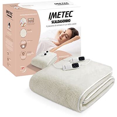 Imetec Varmvattenberedare Adapto maxi madrassöverdrag dubbel 195 x 165 cm, låg förbrukning, snabb uppvärmning, anpassad temperatur, 100% ull och merino, dubbelkontroll, 6 temperaturer Imetec Varmvattenberedare Adapto maxi madrassöverdrag dubbel 195 x 165 cm, låg förbrukning, snabb uppvärmning, anpassad temperatur, 100% ull och merino, dubbelkontroll, 6 temperaturer