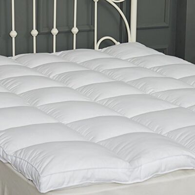 SUFUEE Madrassöverdrag ner alternativ plysch 5 cm tjock quiltad madrassdyna fluffig och fast med 4 remmar hotellkvalitet (Twin XL) SUFUEE Madrassöverdrag ner alternativ plysch 5 cm tjock quiltad madrassdyna fluffig och fast med 4 remmar hotellkvalitet (Twin XL)