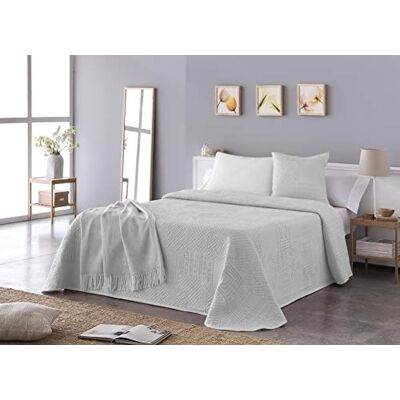 VIALMAN dagfilt, vit, 180 cm bred säng: 270 cm x 270 cm, 19 cm VIALMAN dagfilt, vit, 180 cm bred säng: 270 cm x 270 cm, 19 cm