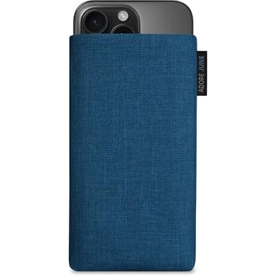 Adore June Classic Ocean blå väska kompatibel med iPhone 16 Pro 2024 mobilväska av resistent Cordura-tyg med display rengöringseffekt, tillverkad i Europa Adore June Classic Ocean blå väska kompatibel med iPhone 16 Pro 2024 mobilväska av resistent Cordura-tyg med display rengöringseffekt, tillverkad i Europa