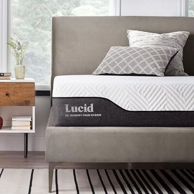 LUCID Hybridmadrass, 25 cm tjock – bambukol aloe vera, formminne och påsfjädrar – luktfri – Oeko-Tex – medium hårdhet – 90 x 200 cm, 1 person LUCID Hybridmadrass, 25 cm tjock – bambukol aloe vera, formminne och påsfjädrar – luktfri – Oeko-Tex – medium hårdhet – 90 x 200 cm, 1 person