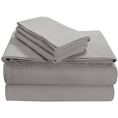 Tribeca Living Mjuk 170-GSM bomull flanell örngott, silvergrå, standard Tribeca Living Mjuk 170-GSM bomull flanell örngott, silvergrå, standard
