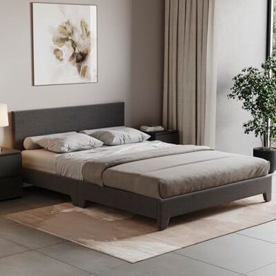Vida Designs Victoria säng, sängram stoppad tyg sänggavel sovrumsmöbler (king size (5 fot), mörkgrå linne) Vida Designs Victoria säng, sängram stoppad tyg sänggavel sovrumsmöbler (king size (5 fot), mörkgrå linne)