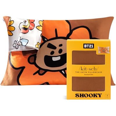kitsch BT21 x satinörngott med blixtlåsstängning, mjukare än mullbärssilke örngott standardstorlek 1-pack, kylande kuddöverdrag drottning för hår, hud hälsa och skönhet sömn (48 x 66 cm, skakig) kitsch BT21 x satinörngott med blixtlåsstängning, mjukare än mullbärssilke örngott standardstorlek 1-pack, kylande kuddöverdrag drottning för hår, hud hälsa och skönhet sömn (48 x 66 cm, skakig)