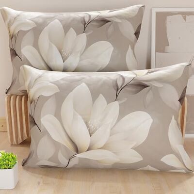 PETTI Artigiani Italiani Par örngott 50x80 cm säng, allergivänlig mikrofiberörngott, set med två örngott med blommönster, 100% tillverkad i Italien PETTI Artigiani Italiani Par örngott 50x80 cm säng, allergivänlig mikrofiberörngott, set med två örngott med blommönster, 100% tillverkad i Italien