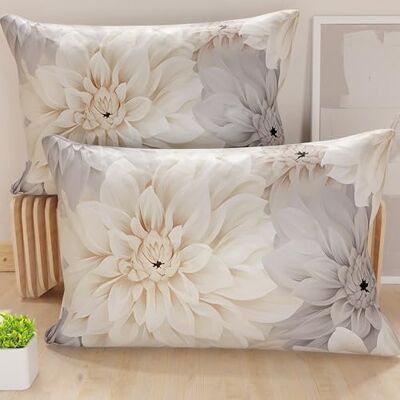 PETTI Artigiani Italiani Par örngott 50x80 cm säng, allergivänlig mikrofiberörngott, set med två örngott med blommönster, 100% tillverkad i Italien PETTI Artigiani Italiani Par örngott 50x80 cm säng, allergivänlig mikrofiberörngott, set med två örngott med blommönster, 100% tillverkad i Italien