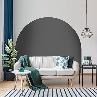 Ambiance Sticker Klistermärke säng sänggavel båge väggdekaler stor halvcirkel tapet för vardagsrum och sovrumsdekoration L 220 x H 180 cm mörkgrå Ambiance Sticker Klistermärke säng sänggavel båge väggdekaler stor halvcirkel tapet för vardagsrum och sovrumsdekoration L 220 x H 180 cm mörkgrå