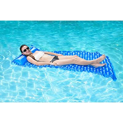 Poolmaster 01091 Roll 'N Go madrass till simbassäng, blå, L Poolmaster 01091 Roll 'N Go madrass till simbassäng, blå, L