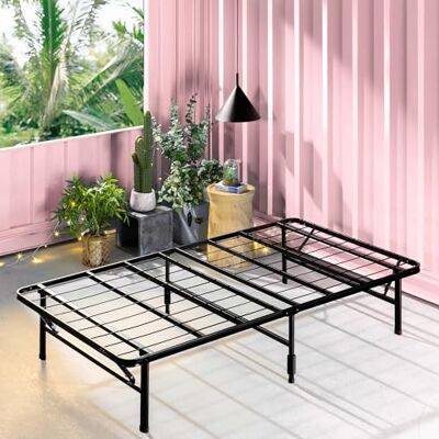 Zinus SmartBase Hopfällbar säng 90 x 190 cm Höjd 35 cm Perfekt för gästsäng Med förvaring under sängen Metallsäng Svart Zinus SmartBase Hopfällbar säng 90 x 190 cm Höjd 35 cm Perfekt för gästsäng Med förvaring under sängen Metallsäng Svart