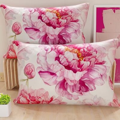 PETTI Artigiani Italiani Par örngott 50x80 cm säng, allergivänlig mikrofiberörngott, set med två örngott med blommönster, 100% tillverkad i Italien PETTI Artigiani Italiani Par örngott 50x80 cm säng, allergivänlig mikrofiberörngott, set med två örngott med blommönster, 100% tillverkad i Italien