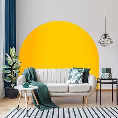 Ambiance Sticker Klistermärke sänghuvud båge väggdekaler stor halvcirkel tapet för vardagsrum och sovrumsdekoration B 58 x H 200 cm senapsgul Ambiance Sticker Klistermärke sänghuvud båge väggdekaler stor halvcirkel tapet för vardagsrum och sovrumsdekoration B 58 x H 200 cm senapsgul