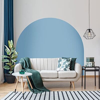 Ambiance Sticker Klistermärke sänghuvud båge väggdekaler stor halvcirkel tapet för vardagsrum och sovrumsdekoration L 58 x H 100 cm puderblå Ambiance Sticker Klistermärke sänghuvud båge väggdekaler stor halvcirkel tapet för vardagsrum och sovrumsdekoration L 58 x H 100 cm puderblå