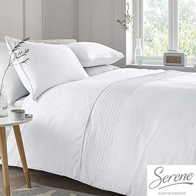 Serene Pom-Easy Care påslakanset Modern Super King Vitt Serene Pom-Easy Care påslakanset Modern Super King Vitt