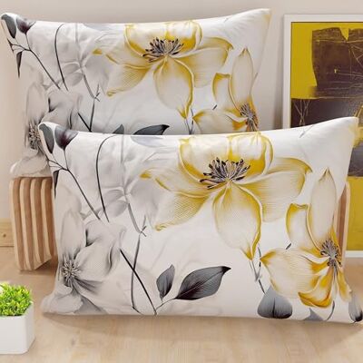 PETTI Artigiani Italiani Par örngott 50x80 cm säng, allergivänlig mikrofiberörngott, set med två örngott med blommönster, 100% tillverkad i Italien PETTI Artigiani Italiani Par örngott 50x80 cm säng, allergivänlig mikrofiberörngott, set med två örngott med blommönster, 100% tillverkad i Italien