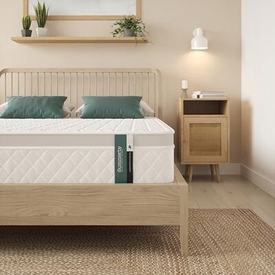 Summerby Sleep No05. King Size madrass, fickfjäder och minnesskum klimatkontroll för king size-säng, storlek: 150 cm x 200 cm, vit Summerby Sleep No05. King Size madrass, fickfjäder och minnesskum klimatkontroll för king size-säng, storlek: 150 cm x 200 cm, vit