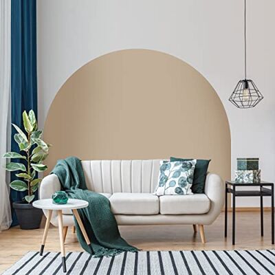 Ambiance Sticker Klistermärke säng sänggavel båge väggdekaler stor halvcirkel tapet för vardagsrum och sovrum dekoration B 200 x H 150 cm brungrå Ambiance Sticker Klistermärke säng sänggavel båge väggdekaler stor halvcirkel tapet för vardagsrum och sovrum dekoration B 200 x H 150 cm brungrå
