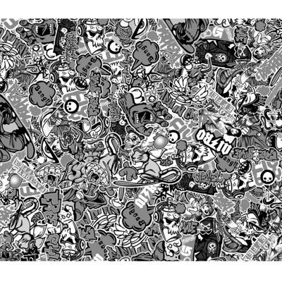 AUTO-STYLE AUTOSTYLE EU407904 Klistermärkesbomb Film Design 1, 60 x 200 cm, Svart/Vit AUTO-STYLE AUTOSTYLE EU407904 Klistermärkesbomb Film Design 1, 60 x 200 cm, Svart/Vit