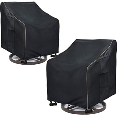 LSongSKY Utomhus svängbart loungestol skydd 2-pack, vattentäta slitstarka utomhusstolsöverdrag, uteplats gungstol skydd för utomhusmöbler, (76 B x 86 D x 96 H cm), svart LSongSKY Utomhus svängbart loungestol skydd 2-pack, vattentäta slitstarka utomhusstolsöverdrag, uteplats gungstol skydd för utomhusmöbler, (76 B x 86 D x 96 H cm), svart
