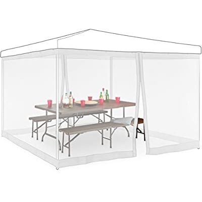 Relaxdays myggnät för 3 x 3 m paviljong, 2 sidodelar, vitt med dragkedja & kardborreband, 12 m myggnät Relaxdays myggnät för 3 x 3 m paviljong, 2 sidodelar, vitt med dragkedja & kardborreband, 12 m myggnät