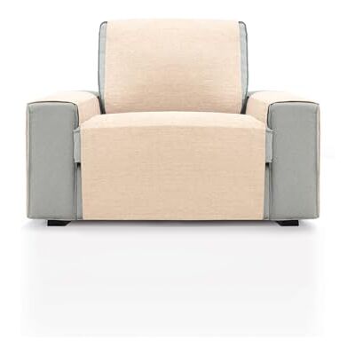 FAVERTI ® Överdrag för 1-sits fåtölj eller 55 cm avslappningsstol PEGO-modell Naturlig Chenille Extra Soft Touch, kvalitativt fåtöljskydd tillverkat i Spanien med återvunnet material FAVERTI ® Överdrag för 1-sits fåtölj eller 55 cm avslappningsstol PEGO-modell Naturlig Chenille Extra Soft Touch, kvalitativt fåtöljskydd tillverkat i Spanien med återvunnet material