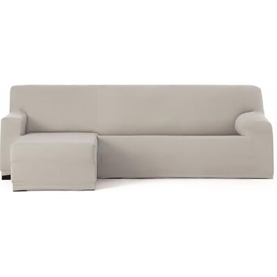 ECOMMERC3 Sofföverdrag Chaiselongue kort vänster arm bielastisk andningsbar – överdrag soffa schäslong linne färg passform gummi och skum för fästning, slitstarkt skydd ECOMMERC3 Sofföverdrag Chaiselongue kort vänster arm bielastisk andningsbar – överdrag soffa schäslong linne färg passform gummi och skum för fästning, slitstarkt skydd