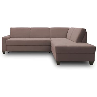 DOMO. collection Hörnsoffa Londrina, L-form, hörnsoffa, hörnsoffa, stoppat hörn 243 x 209 x 84 cm (B x D x H), brungrå DOMO. collection Hörnsoffa Londrina, L-form, hörnsoffa, hörnsoffa, stoppat hörn 243 x 209 x 84 cm (B x D x H), brungrå