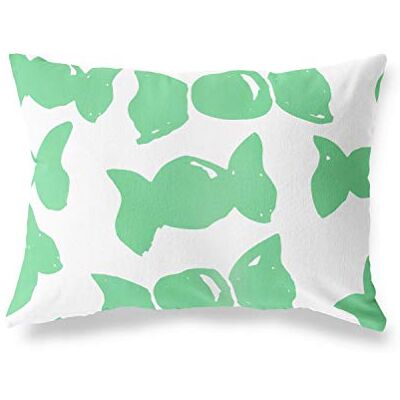 Bonamaison dekorativt kuddöverdrag, bensin grön-vit prydnadskuddöverdrag, heminredning örngott för vardagsrum, soffa, sovrum, storlek: 45 x 60 cm designad och tillverkad i Turkiet Bonamaison dekorativt kuddöverdrag, bensin grön-vit prydnadskuddöverdrag, heminredning örngott för vardagsrum, soffa, sovrum, storlek: 45 x 60 cm designad och tillverkad i Turkiet