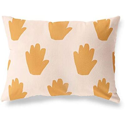 Bonamaison dekorativt kuddöverdrag, orange-Off vit prydnadskudde, heminredning örngott för vardagsrum, soffa, sovrum, storlek: 45 x 60 cm designad och tillverkad i Turkiet Bonamaison dekorativt kuddöverdrag, orange-Off vit prydnadskudde, heminredning örngott för vardagsrum, soffa, sovrum, storlek: 45 x 60 cm designad och tillverkad i Turkiet