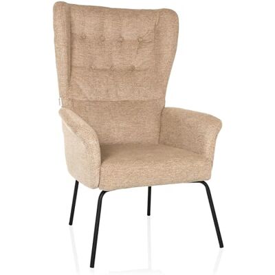 hjh LIVING Stoppad fåtölj HAVENIO Tyg Beige hjh LIVING Stoppad fåtölj HAVENIO Tyg Beige