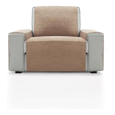FAVERTI ® Överdrag för 1-sits fåtölj eller 55 cm avslappningsstol PEGO-modell linne Chenille extra mjuk känsla, kvalitetsfåtöljskydd tillverkat i Spanien med återvunnet material FAVERTI ® Överdrag för 1-sits fåtölj eller 55 cm avslappningsstol PEGO-modell linne Chenille extra mjuk känsla, kvalitetsfåtöljskydd tillverkat i Spanien med återvunnet material